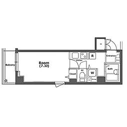 ガーラ新宿下落合 1Kの間取図画像
