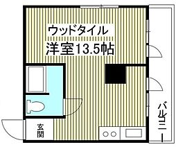 ライオンズプラザ新宿 ワンルームの間取図画像