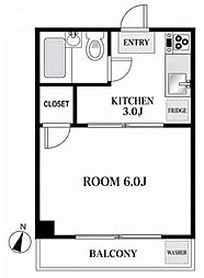 ファミィーユ北原 1Kの間取図画像