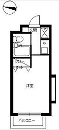 スカイコート高田馬場 ワンルームの間取図画像