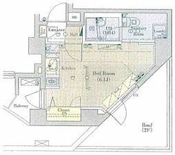 ブライズ新宿中井 ワンルームの間取図画像