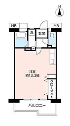 UR都市機構プロムナーデ関目1号棟 1Kの間取図画像