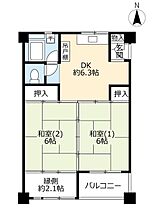 UR新豊里  ｜ 大阪府大阪市東淀川区豊里2丁目（賃貸マンション2DK・3階・48.92㎡） その2