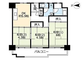 UR南港わかぎの  ｜ 大阪府大阪市住之江区南港中2丁目（賃貸マンション3DK・9階・56.10㎡） その2