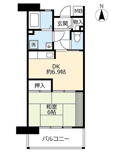 UR香里ヶ丘けやき東街 ｜大阪府枚方市香里ケ丘3丁目(賃貸マンション1DK・8階・37.32㎡)の写真 その2