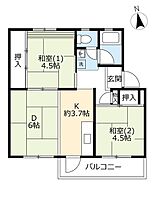 UR金剛  ｜ 大阪府富田林市高辺台3丁目（賃貸マンション2DK・3階・45.81㎡） その2