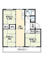 UR金剛  ｜ 大阪府富田林市高辺台3丁目（賃貸マンション1LDK・5階・55.45㎡） その2