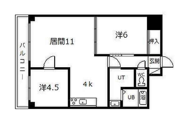 5.3ハイム 203｜北海道旭川市五条通3丁目(賃貸マンション2LDK・1階・56.30㎡)の写真 その2