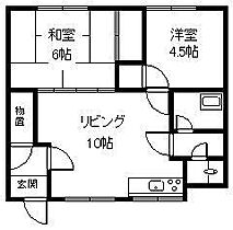 平良マンション 102 ｜ 北海道旭川市忠和六条7丁目（賃貸アパート2LDK・1階・48.00㎡） その2