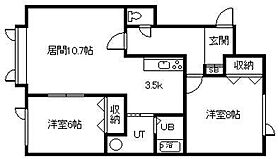 スカイフェリーチェII 203 ｜ 北海道滝川市東町1丁目（賃貸アパート2LDK・2階・67.69㎡） その2