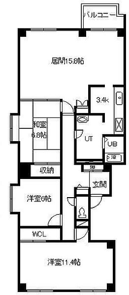 カサ・パラシオン 1105｜北海道旭川市宮下通11丁目(賃貸マンション3LDK・11階・97.43㎡)の写真 その2