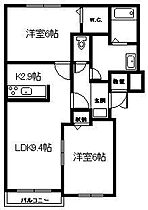 サンリットかむい 103 ｜ 北海道旭川市神居六条1丁目（賃貸マンション2LDK・1階・55.84㎡） その2