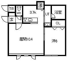 カーサクオーレ 101 ｜ 北海道砂川市西二条南3丁目（賃貸アパート1LDK・1階・45.76㎡） その2