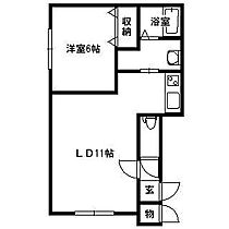 レジーナ 201 ｜ 北海道旭川市一条通22丁目（賃貸アパート1LDK・2階・45.10㎡） その2