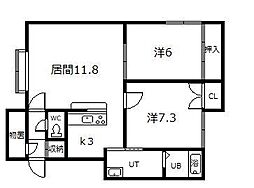 間取図画像 2LDK