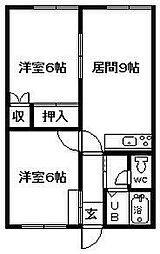 間取図画像 2DK