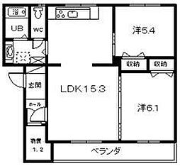 間取図画像 2LDK
