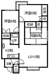 共立マリンハウス 3LDKの間取図画像