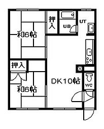 コーポ・トパーズ 2LDKの間取図画像