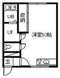 フィレンツェ ワンルームの間取図画像