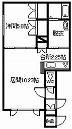 間取図画像 1LDK