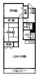 ウエスト・パーク 2LDKの間取図画像