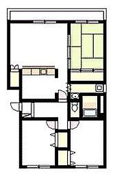 エスティ神楽 3LDKの間取図画像