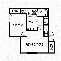 ルラーシェ3 1LDKの間取図画像