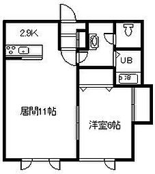 プレアデス 1LDKの間取図画像