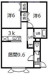 コムハウス3 2LDKの間取図画像