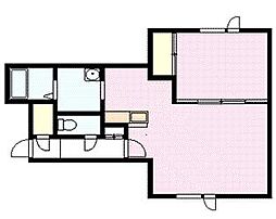 コンフォート3 1LDKの間取図画像