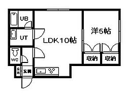 セラーノ3 1LDKの間取図画像