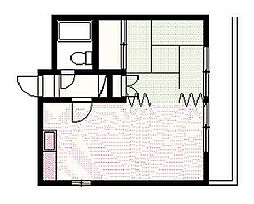 佐藤ハイツ 1LDKの間取図画像