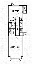 コムハウス6 1LDKの間取図画像