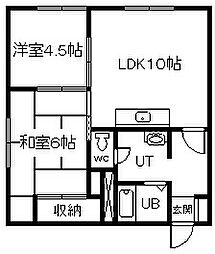 エンドレス519 2LDKの間取図画像