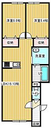 casaR 2LDKの間取図画像