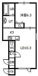 Lino 1LDKの間取図画像