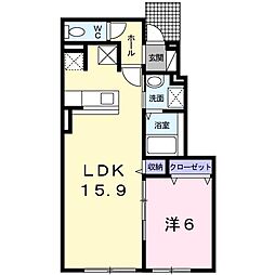 ラ・ルナ 1LDKの間取図画像