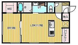 ノルフィーノ・フレジエ 1LDKの間取図画像