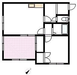 つつみハイツパート1 2LDKの間取図画像