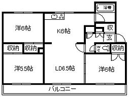 503 3LDKの間取図画像