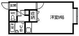 コットンハウス10 ワンルームの間取図画像