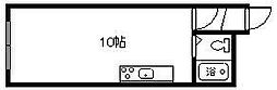 旭祥ハイツ ワンルームの間取図画像