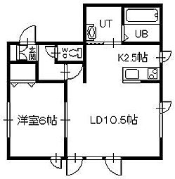 四季の花北欧館C 1LDKの間取図画像