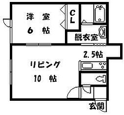 ファーレン 1LDKの間取図画像