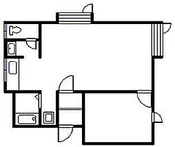シャトレ東光4-4 1LDKの間取図画像