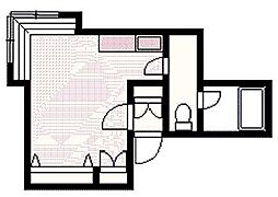 コットンハウス9 ワンルームの間取図画像