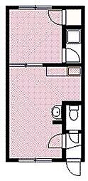 エスポワール22 1DKの間取図画像