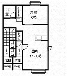 ニューエスパニア5-A 1LDKの間取図画像