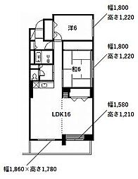 ウエスト・パーク 2LDKの間取図画像
